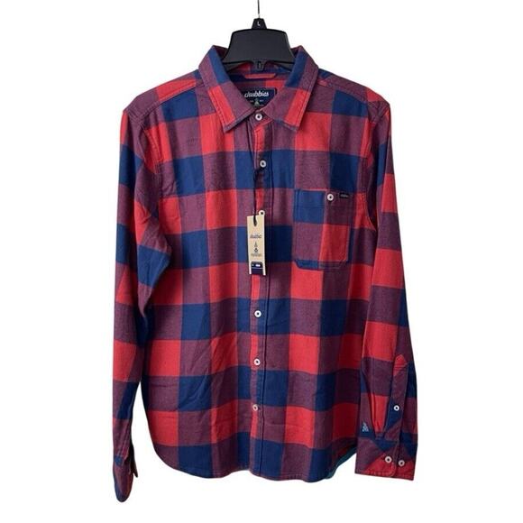Chubbies Slumberjack Red Navy Plaid Flannel M NWT - Picture 14 of 15